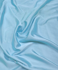Glacier Blue Plain Dyed Modal Satin Fabric