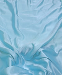 Glacier Blue Plain Dyed Modal Satin Fabric