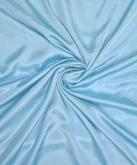 Glacier Blue Plain Dyed Modal Satin Fabric