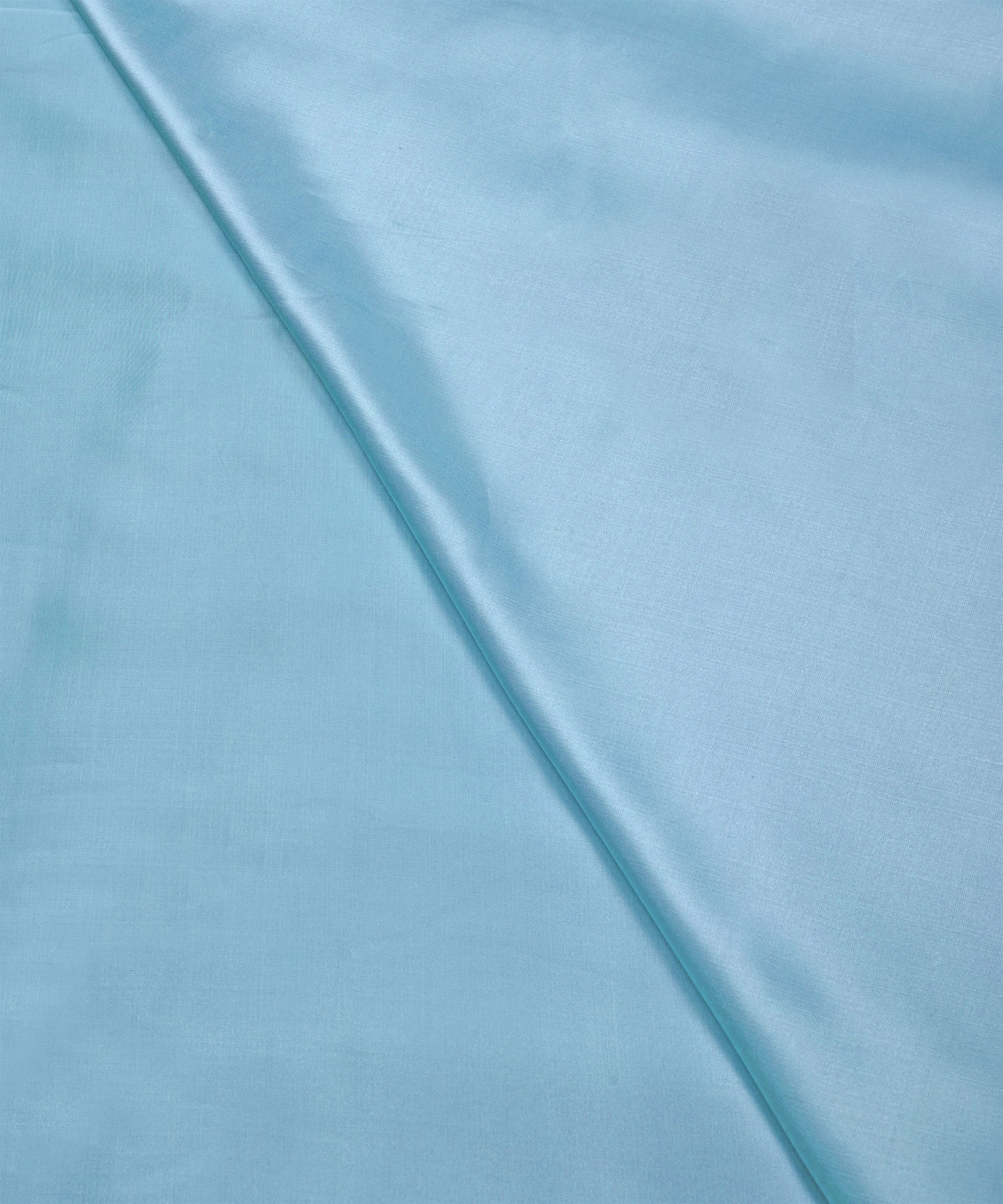 Glacier Blue Plain Dyed Modal Satin Fabric