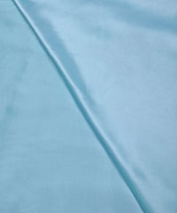 Glacier Blue Plain Dyed Modal Satin Fabric