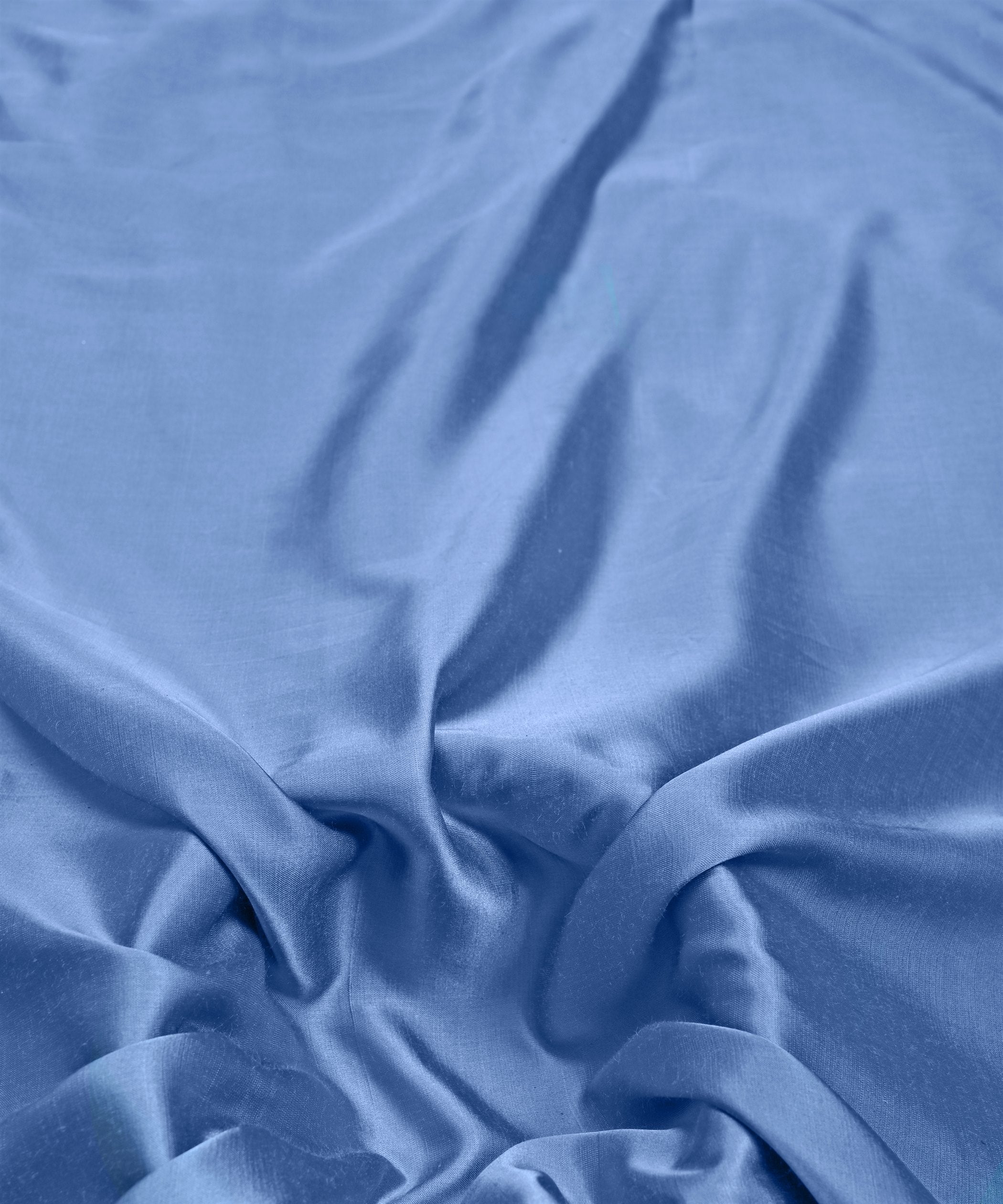 Glossy Blue Plain Dyed Modal Satin Fabric