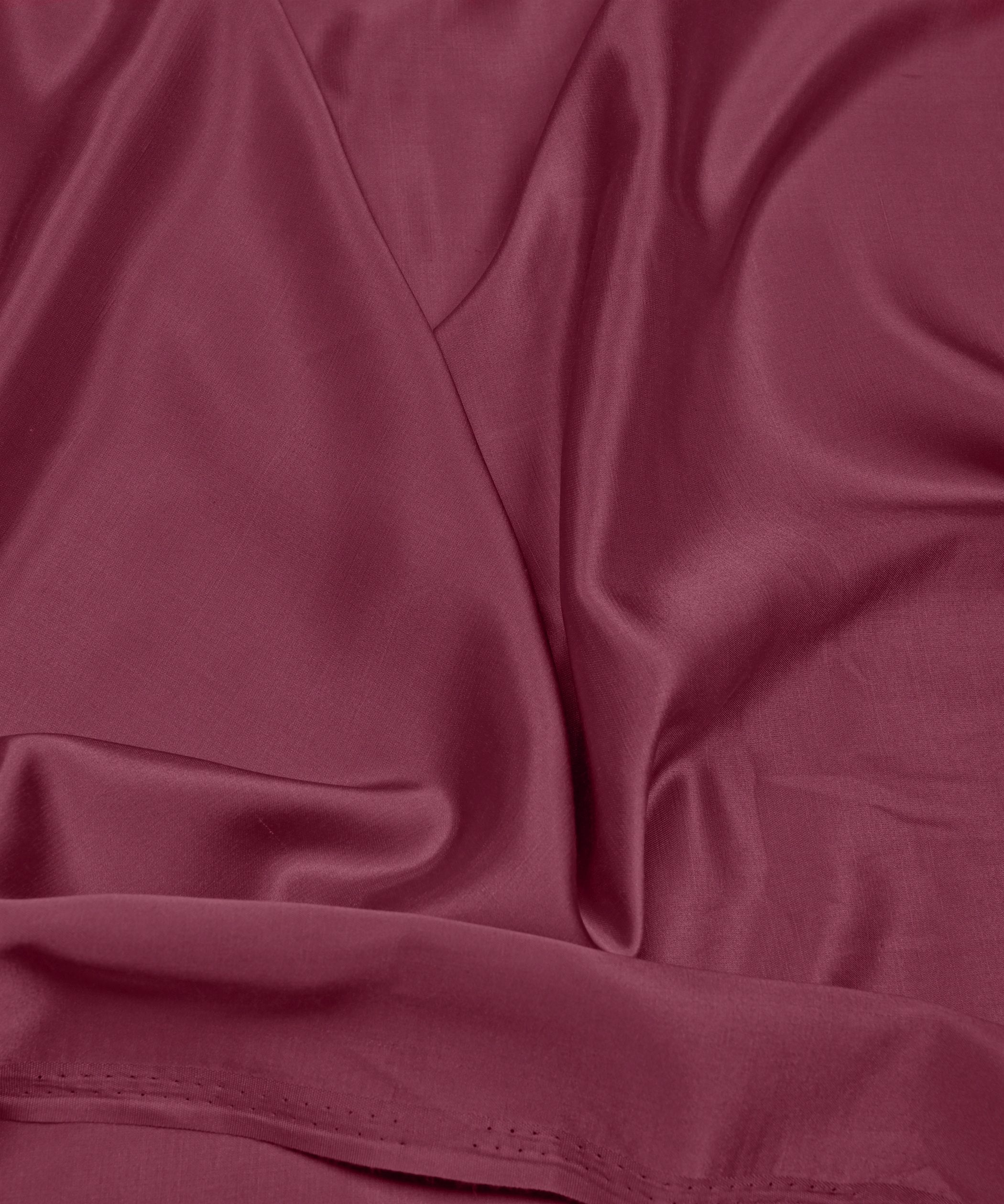 Glossy Maroon Plain Dyed Modal Satin Fabric
