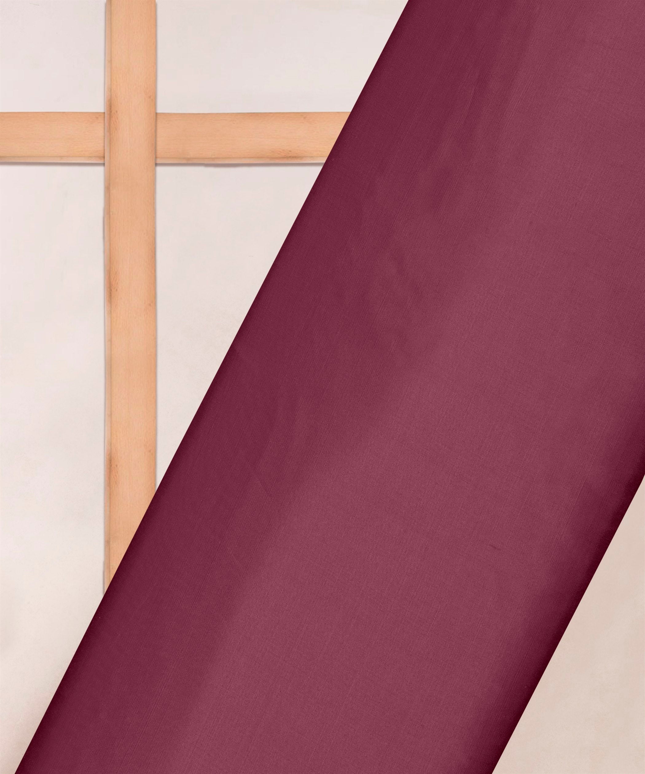 Glossy Maroon Plain Dyed Modal Satin Fabric