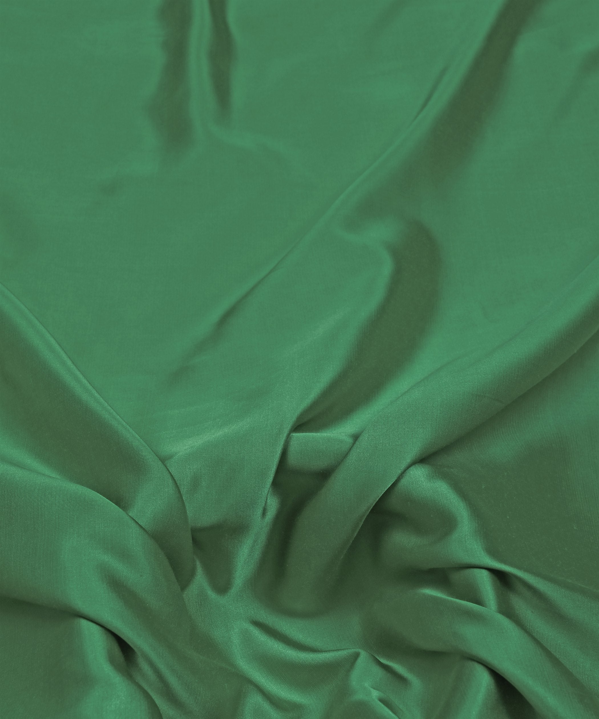 Hazel Green Plain Dyed Modal Satin Fabric