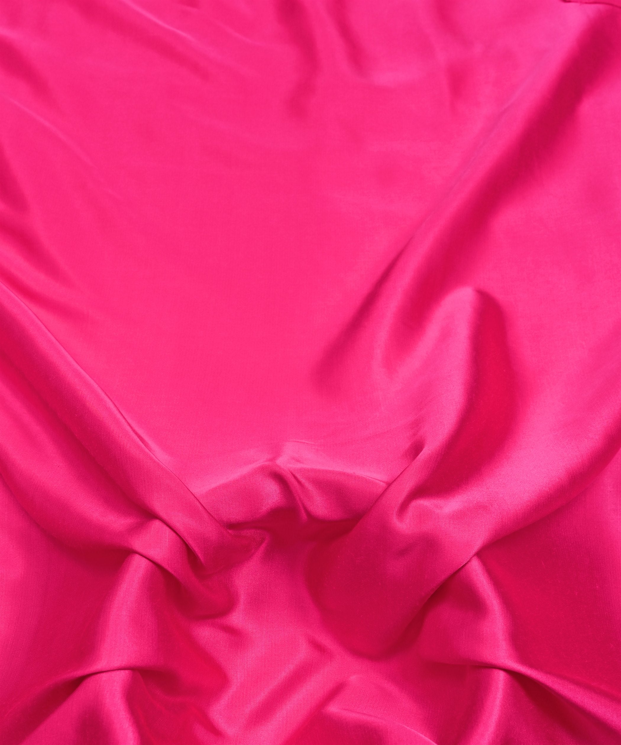 Hot Pink Plain Dyed Modal Satin Fabric