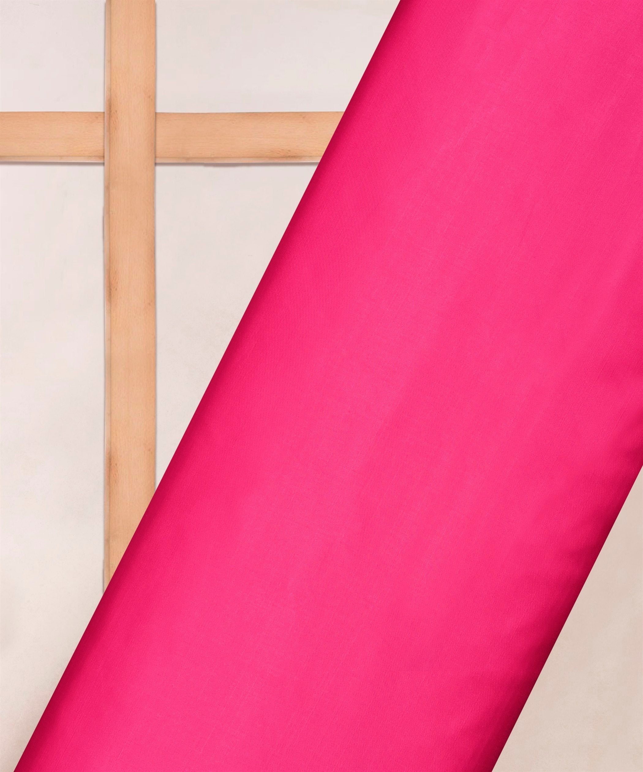 Hot Pink Plain Dyed Modal Satin Fabric