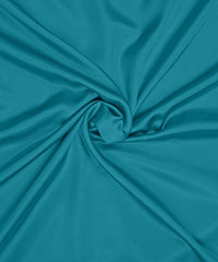 Light Teal Blue Plain Dyed Modal Satin Fabric