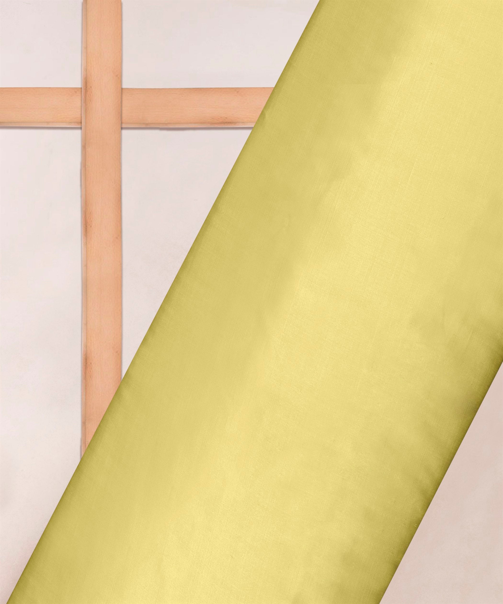 Lime Lemon Yellow Plain Dyed Modal Satin Fabric