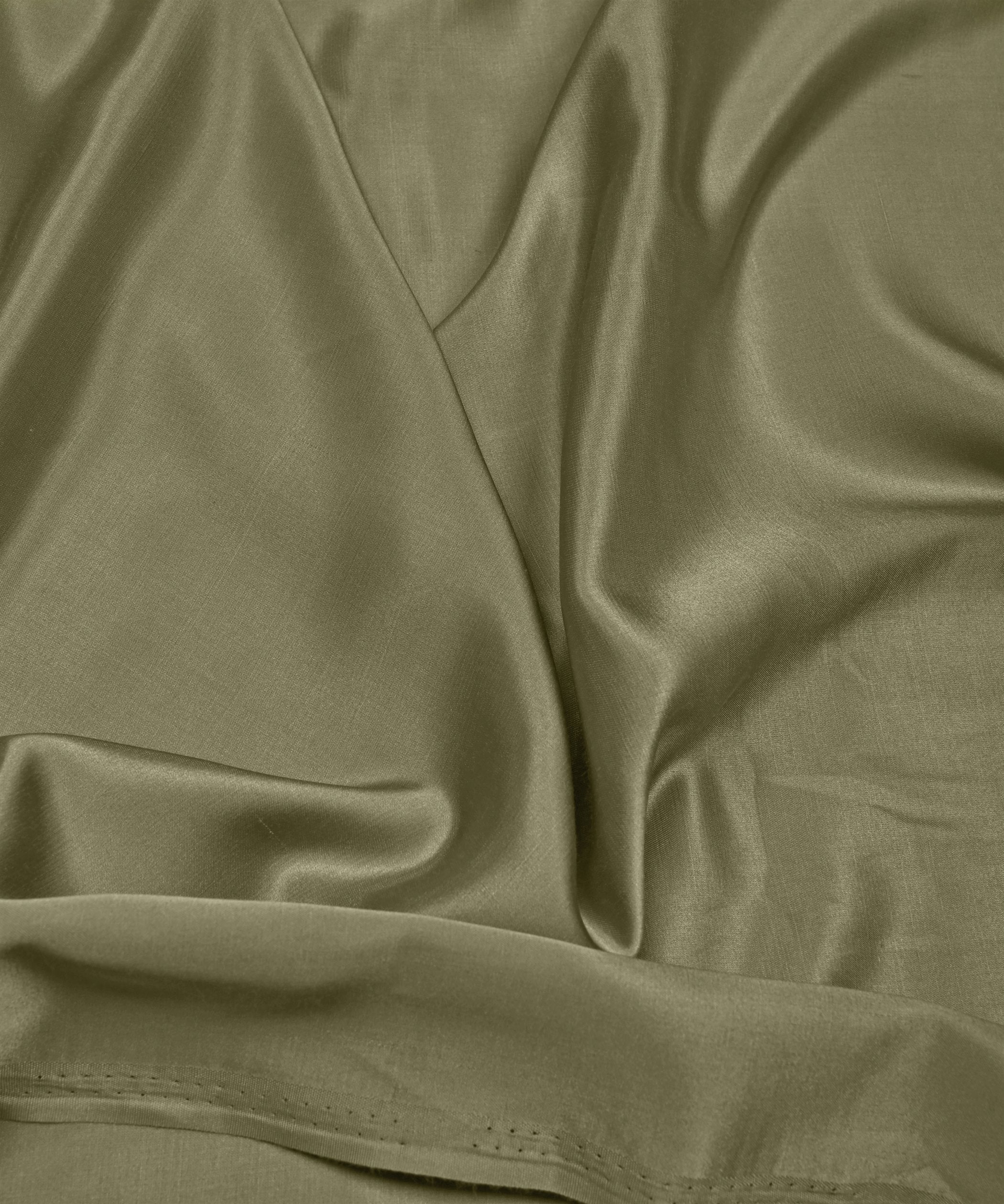 Moss Green Plain Dyed Modal Satin Fabric