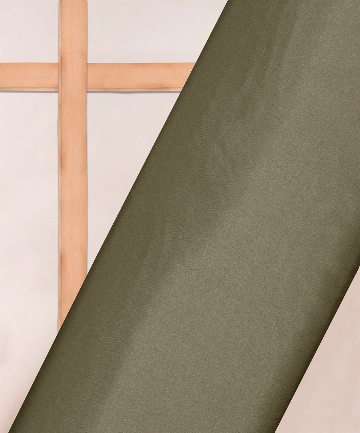 Moss Green Plain Dyed Modal Satin Fabric