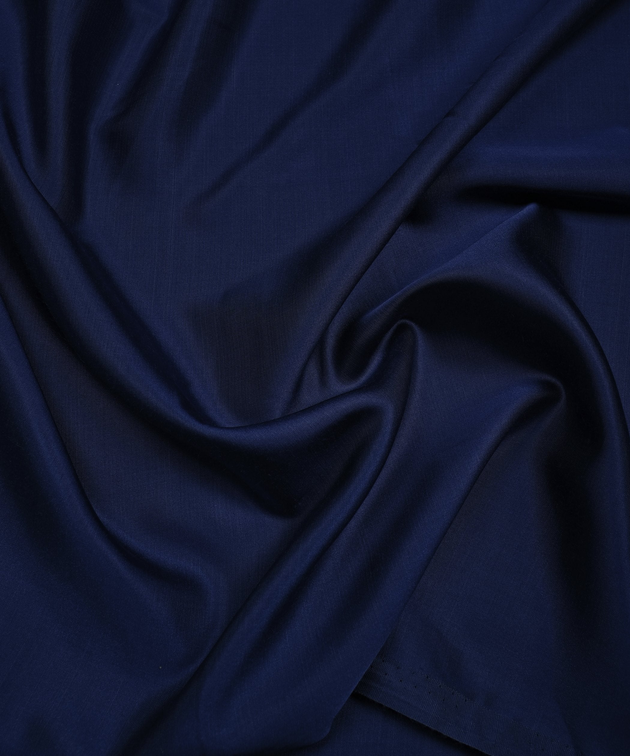 Navy Blue Plain Dyed Modal Satin Fabric