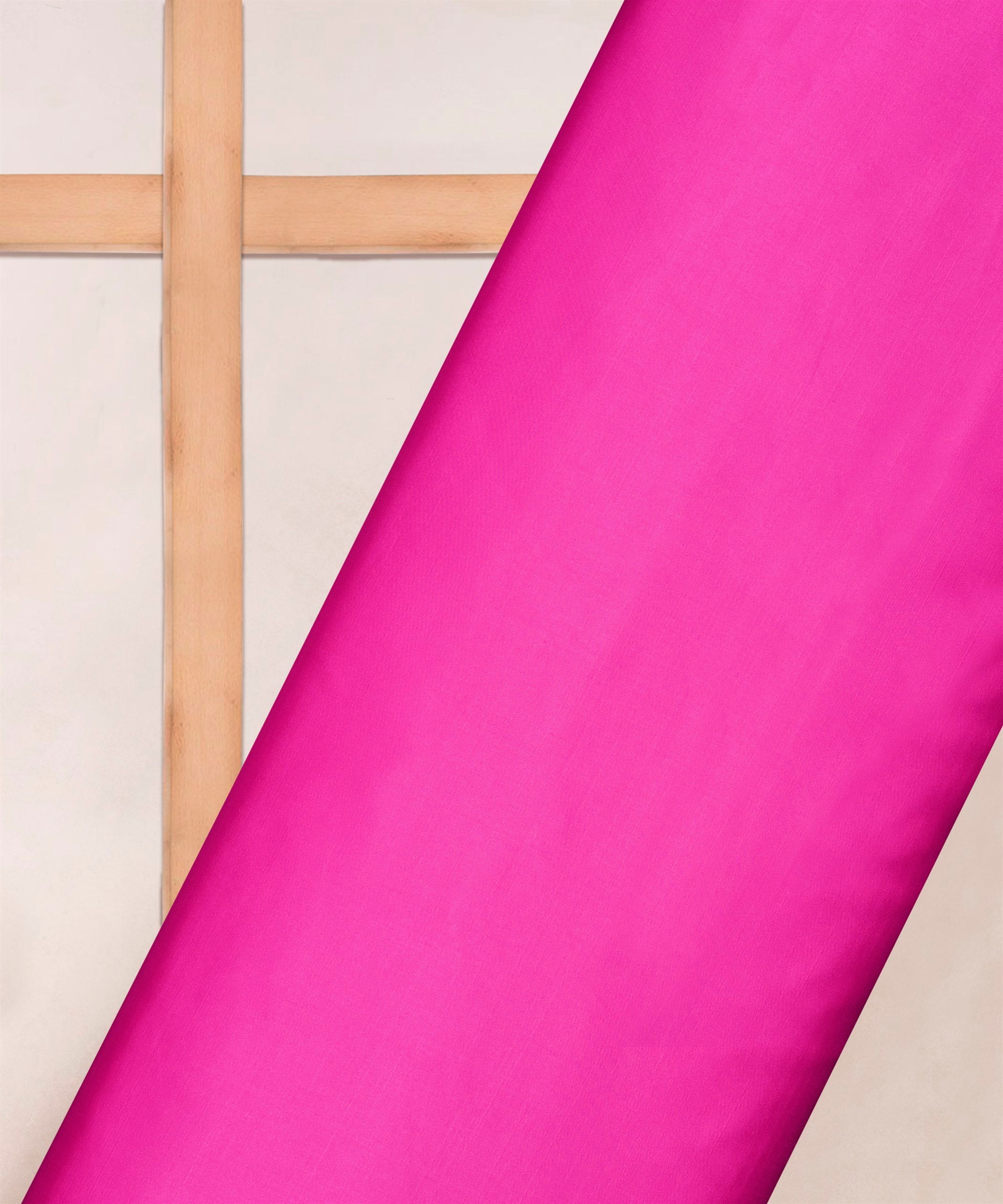 Neon Hot Pink Plain Dyed Modal Satin Fabric