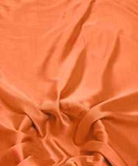 Papaya Plain Dyed Modal Satin Fabric