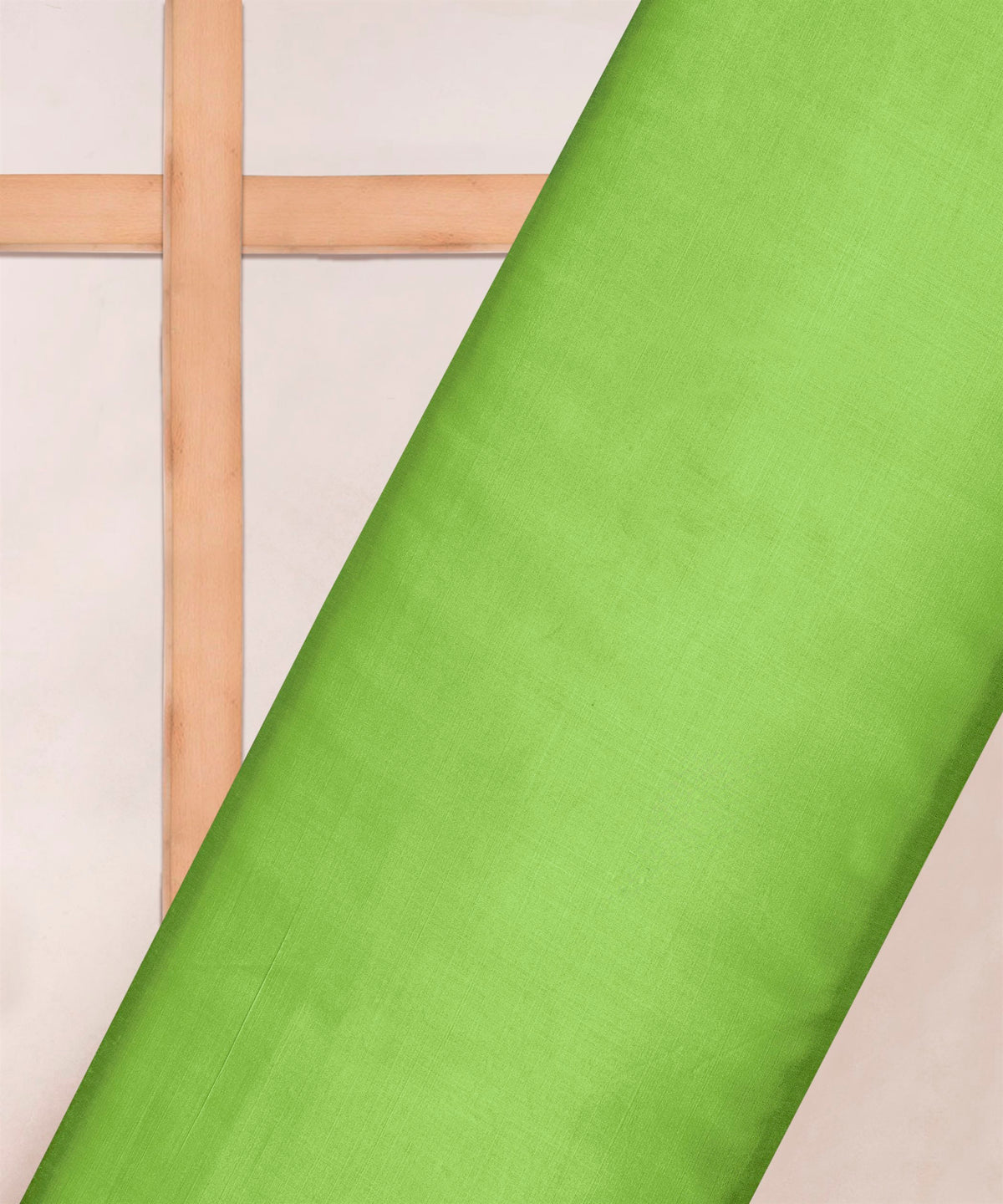 Parrot Green Plain Dyed Modal Satin Fabric