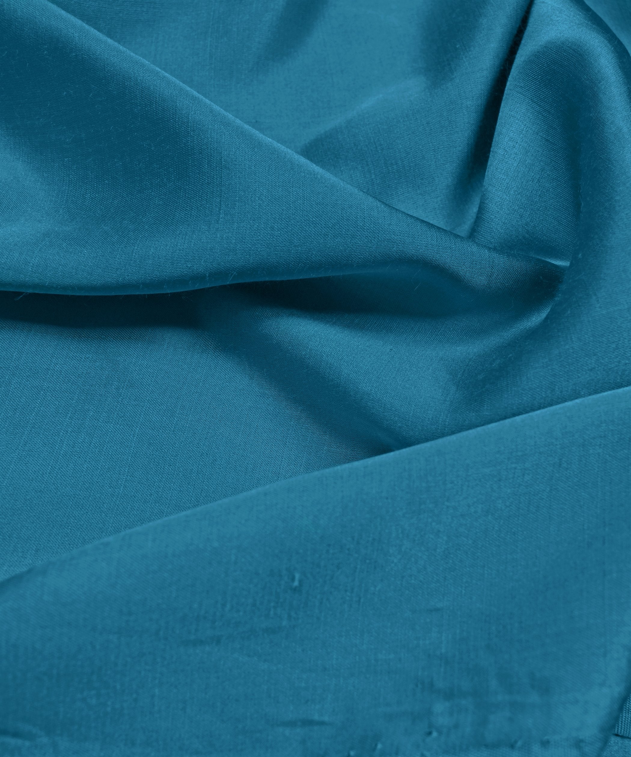 Peacock Blue Plain Dyed Modal Satin Fabric