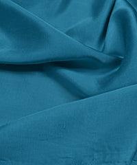 Peacock Blue Plain Dyed Modal Satin Fabric