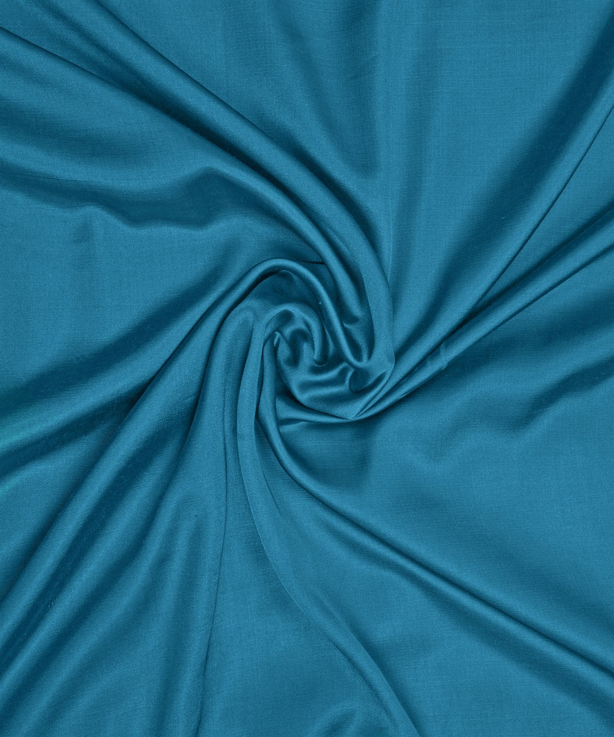 Peacock Blue Plain Dyed Modal Satin Fabric