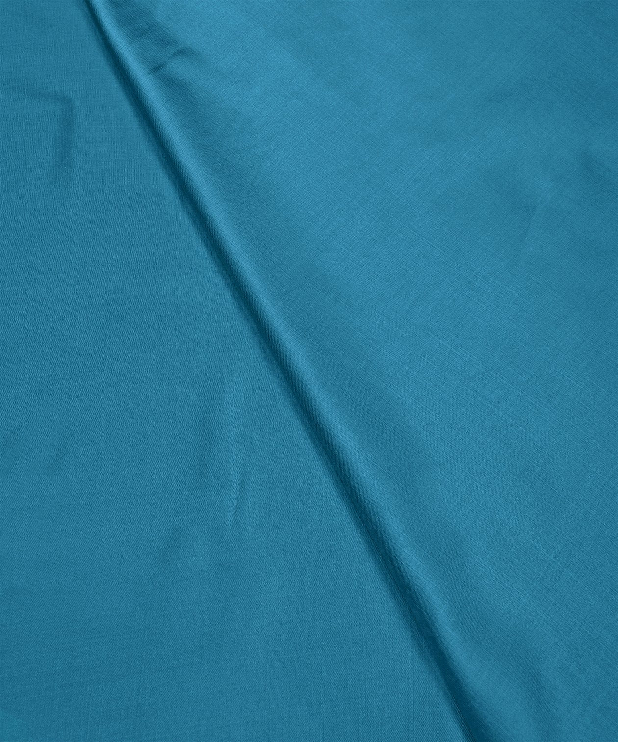 Peacock Blue Plain Dyed Modal Satin Fabric