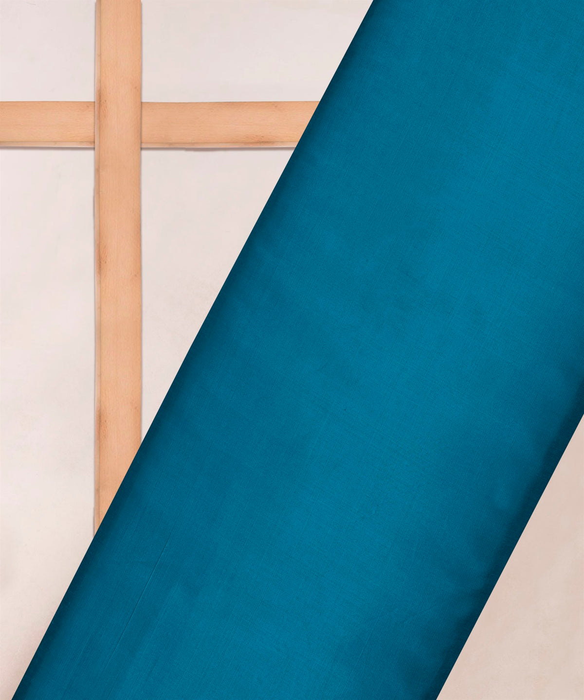 Peacock Blue Plain Dyed Modal Satin Fabric