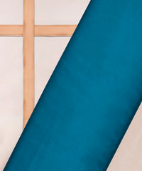 Peacock Blue Plain Dyed Modal Satin Fabric