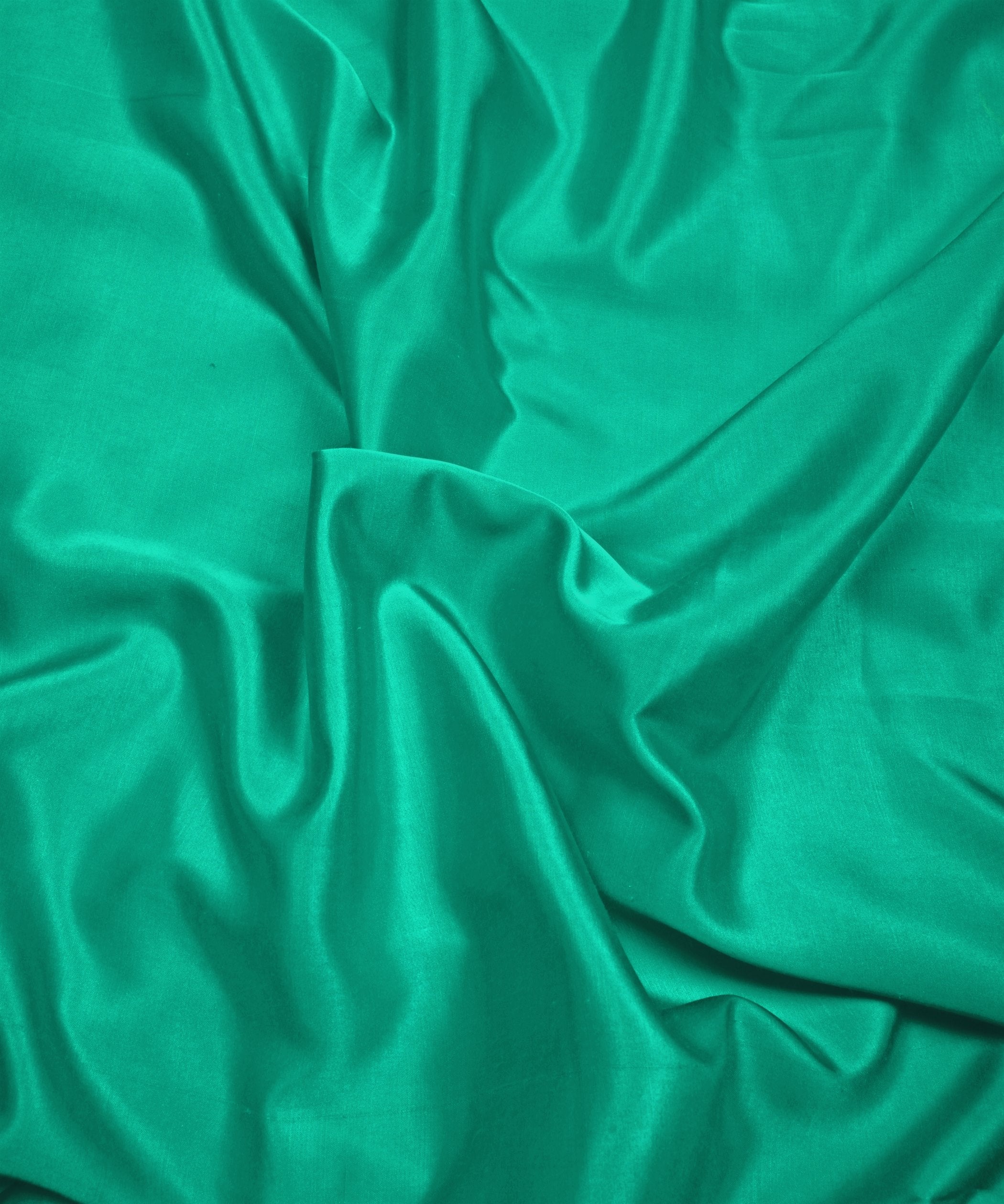 Peacock Green Plain Dyed Modal Satin Fabric