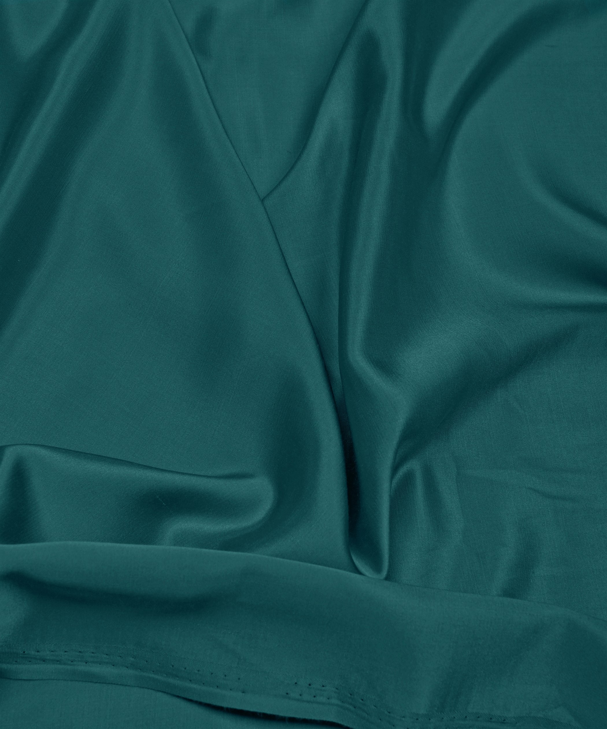 Pine Green Plain Dyed Modal Satin Fabric