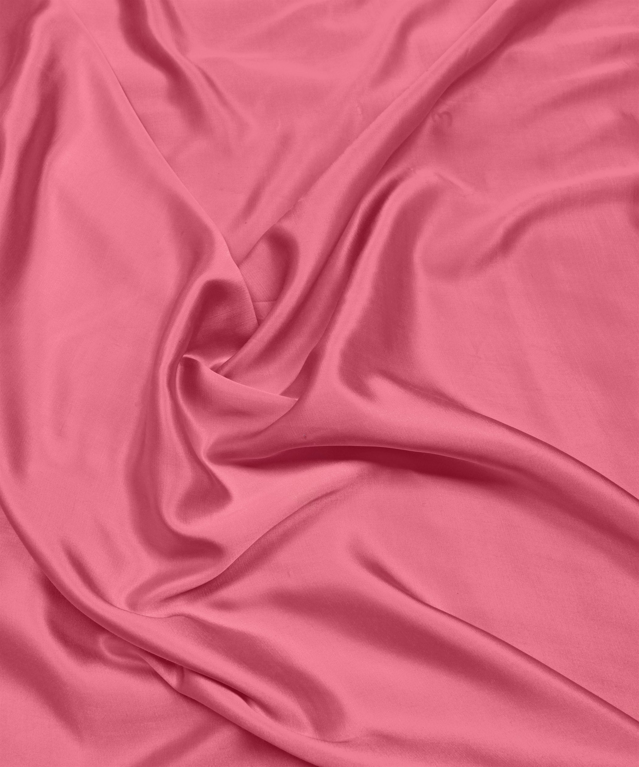 Punch Pink Plain Dyed Modal Satin Fabric