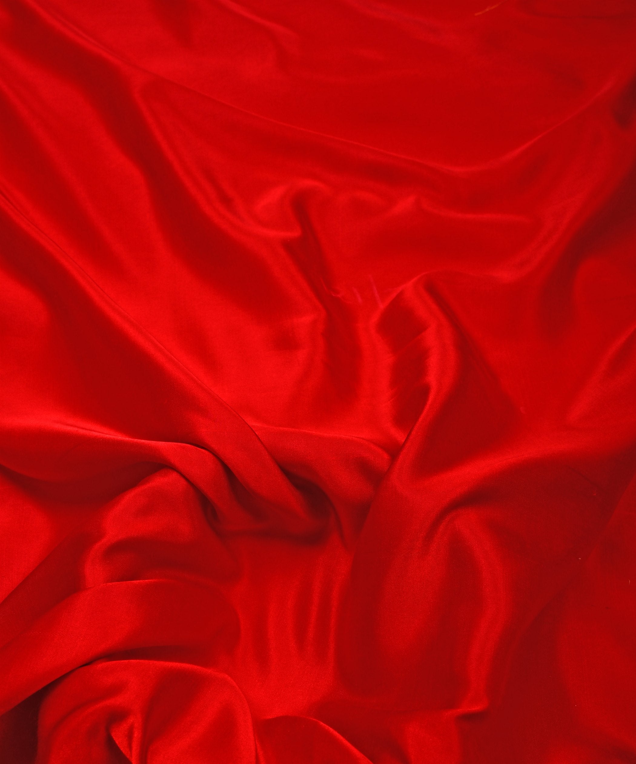 Red Plain Dyed Modal Satin Fabric