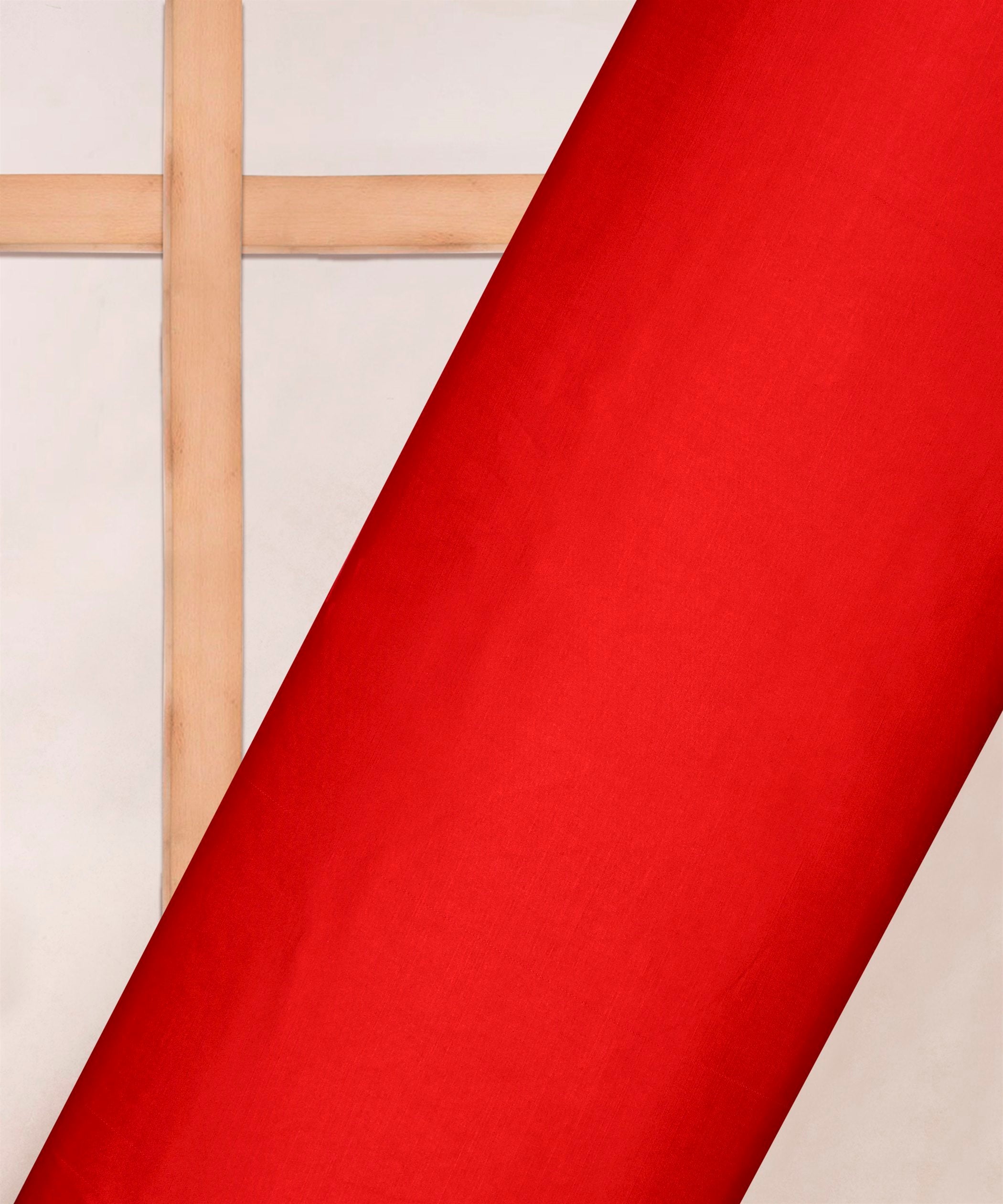 Red Plain Dyed Modal Satin Fabric