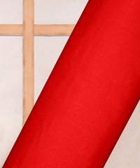 Red Plain Dyed Modal Satin Fabric