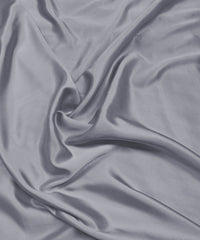 Roman Silver Plain Dyed Modal Satin Fabric