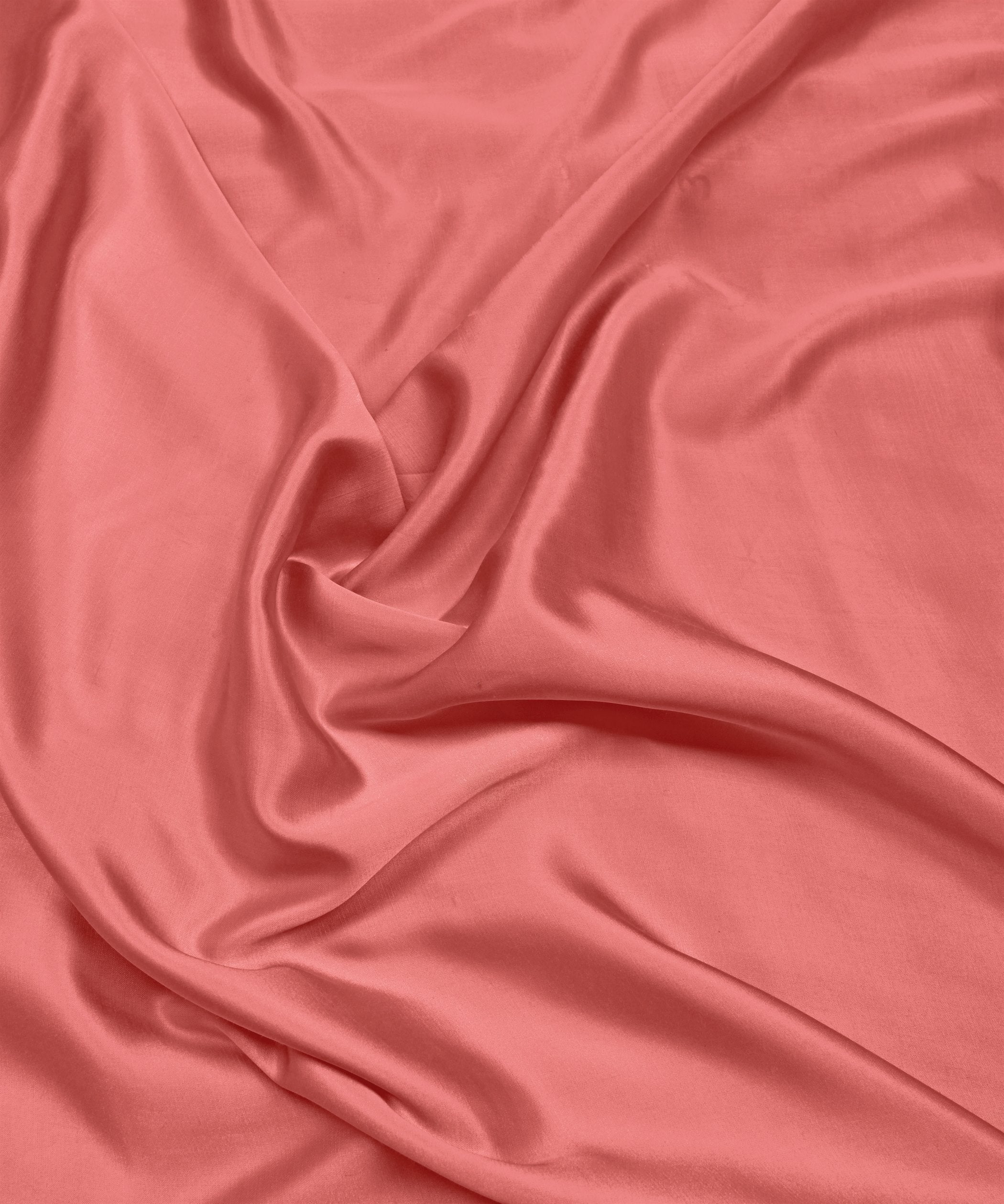 Salmon Plain Dyed Modal Satin Fabric