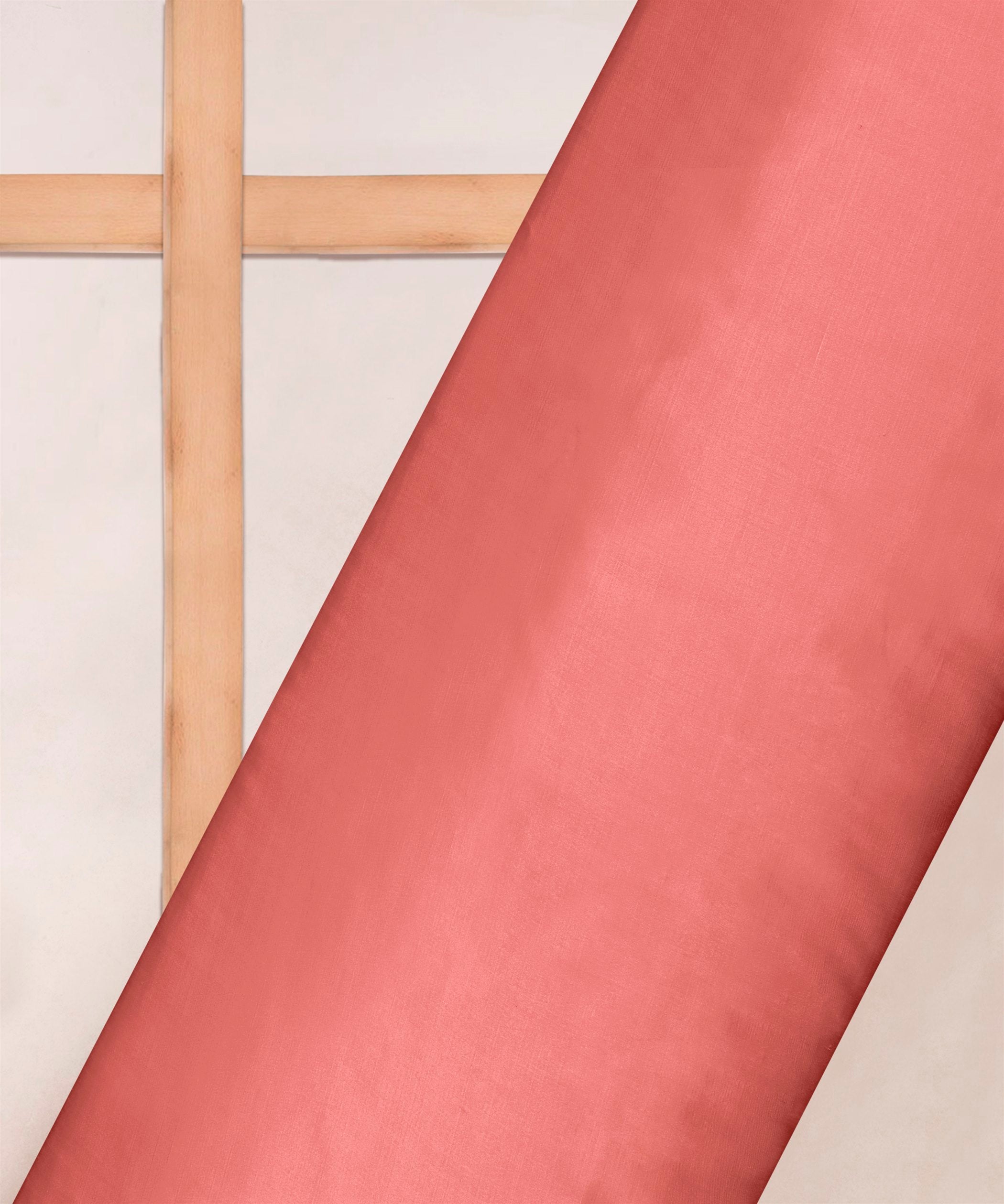 Salmon Plain Dyed Modal Satin Fabric