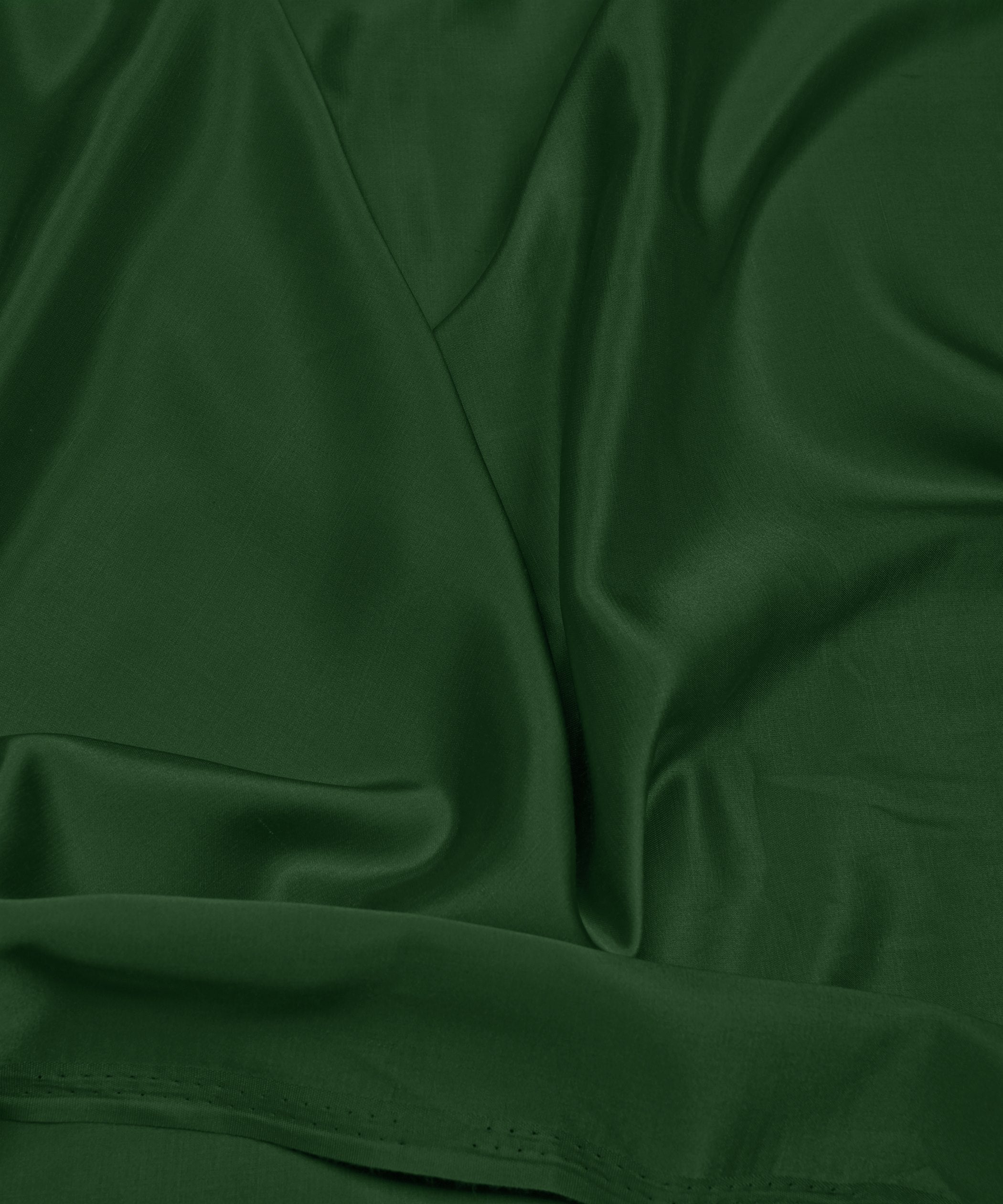 Seaweed Green Plain Dyed Modal Satin Fabric
