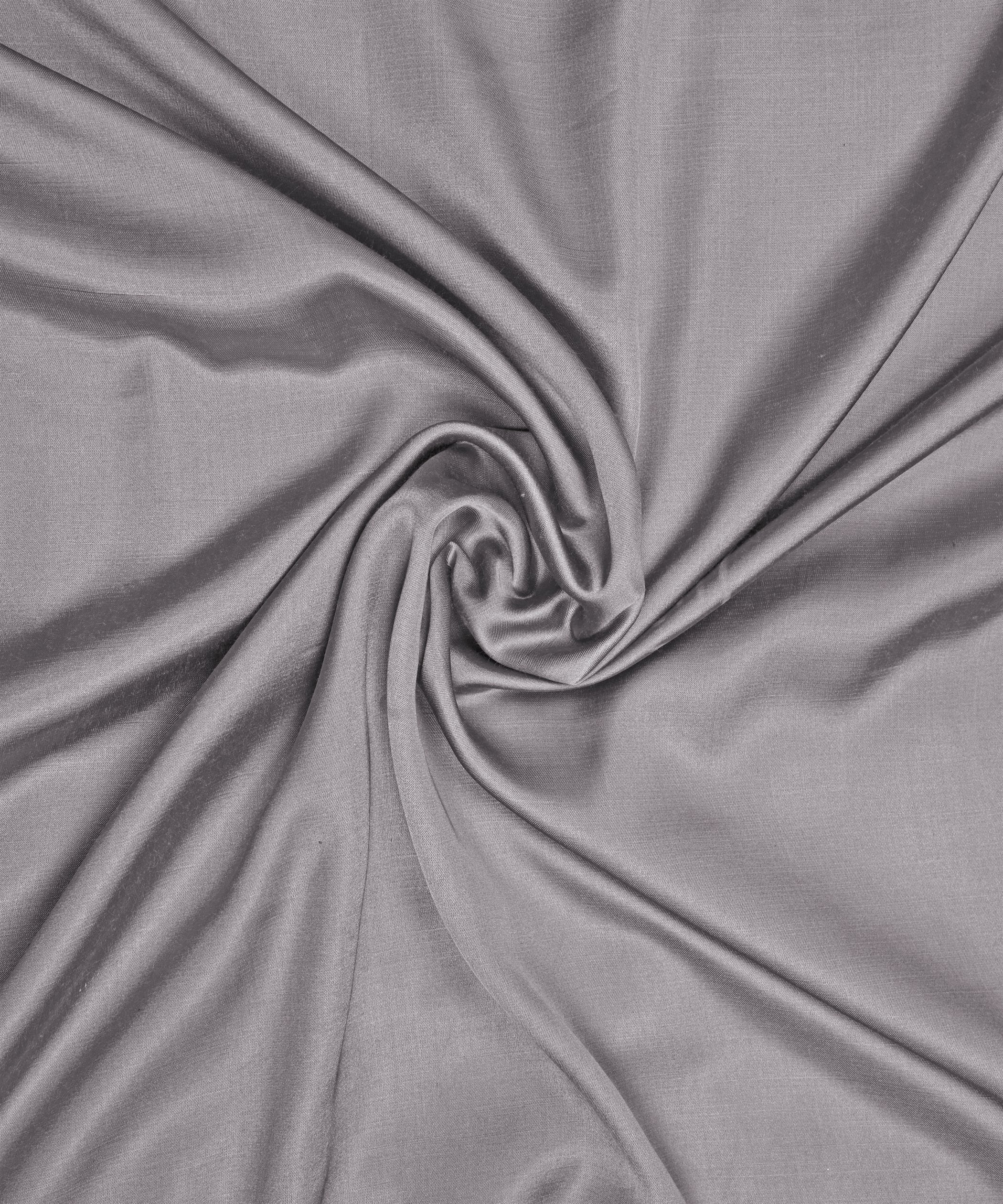 Smokey Grey Plain Dyed Modal Satin Fabric
