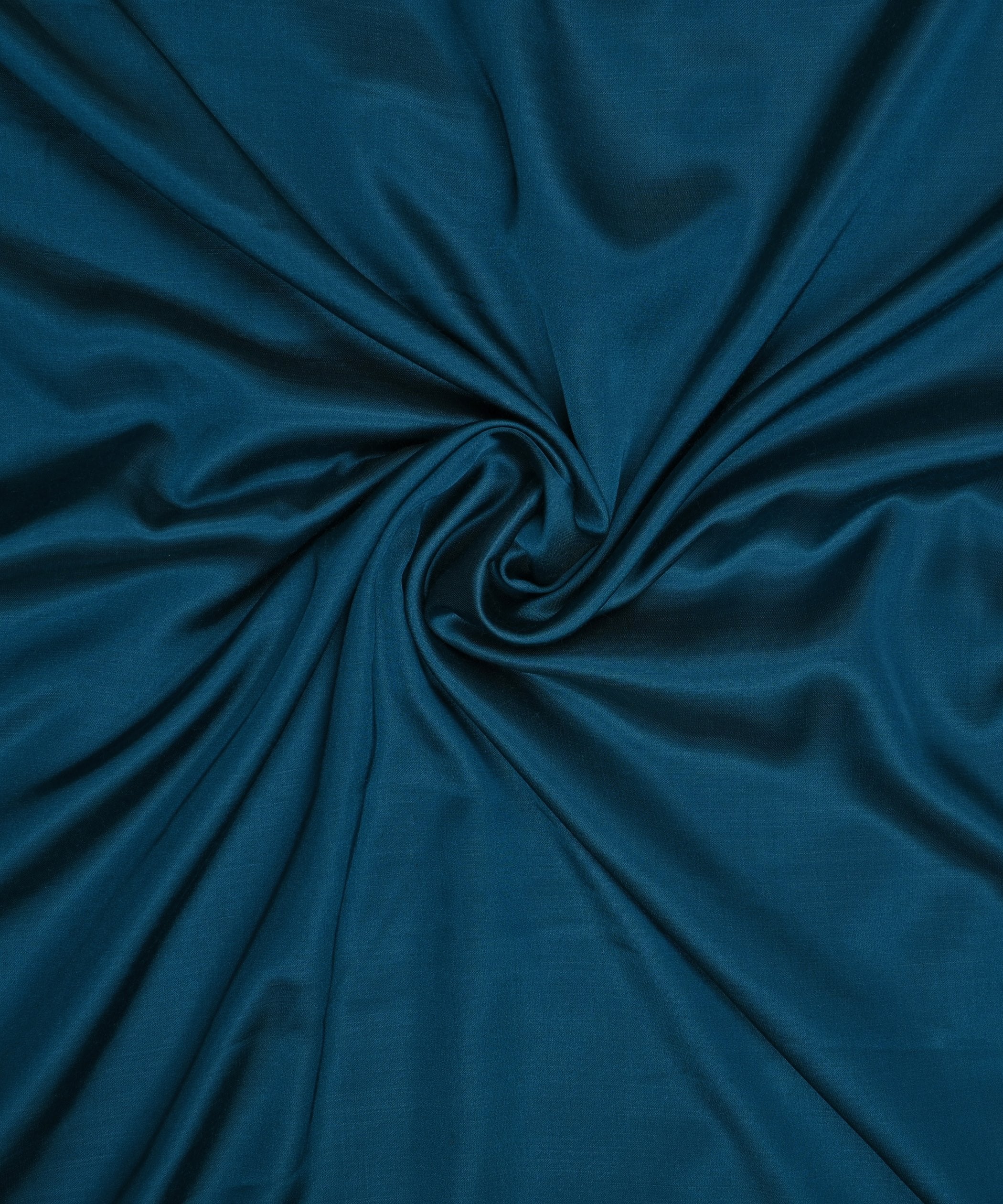 Teal Blue Plain Dyed Modal Satin Fabric