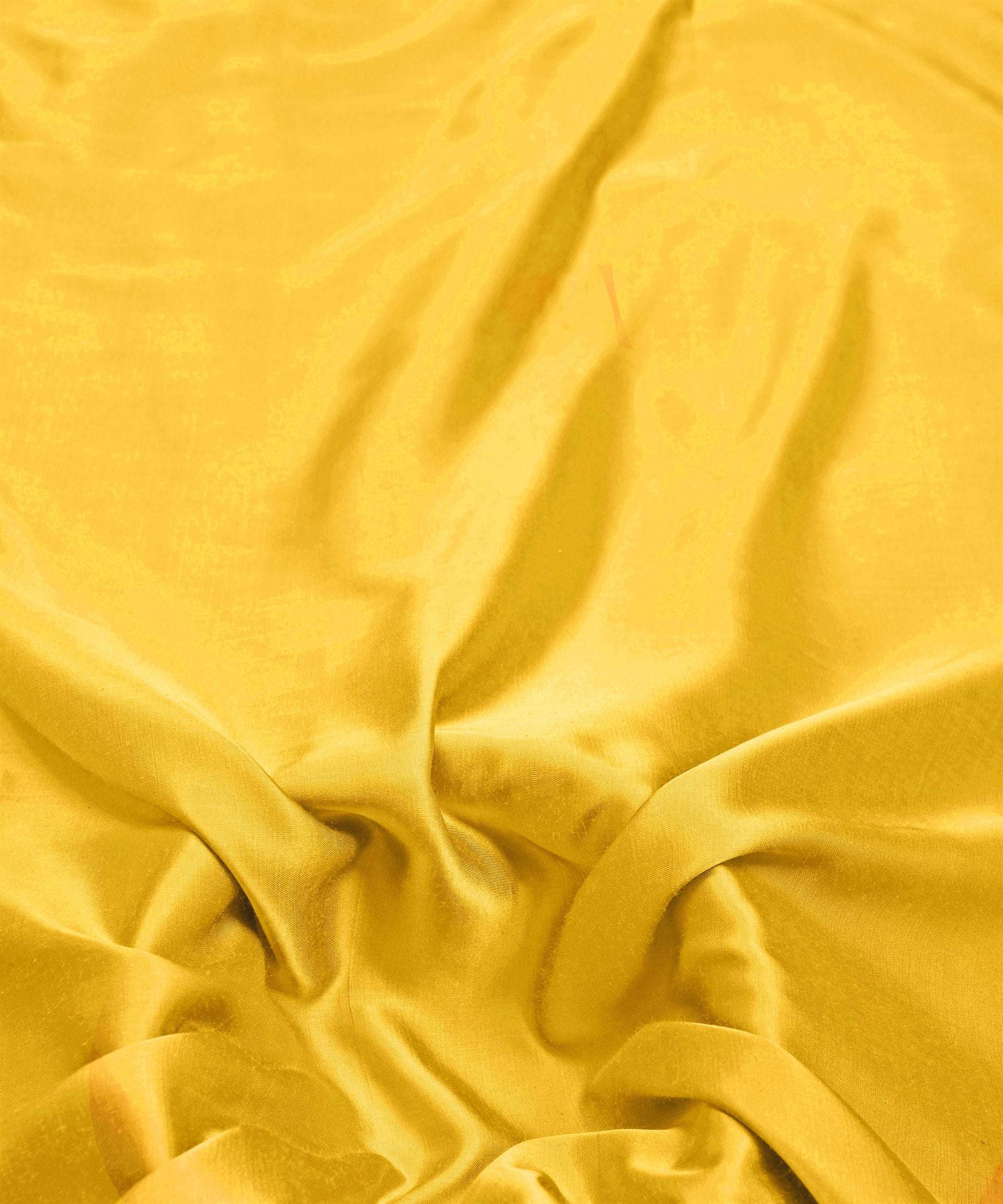 Yellow Plain Dyed Modal Satin Fabric
