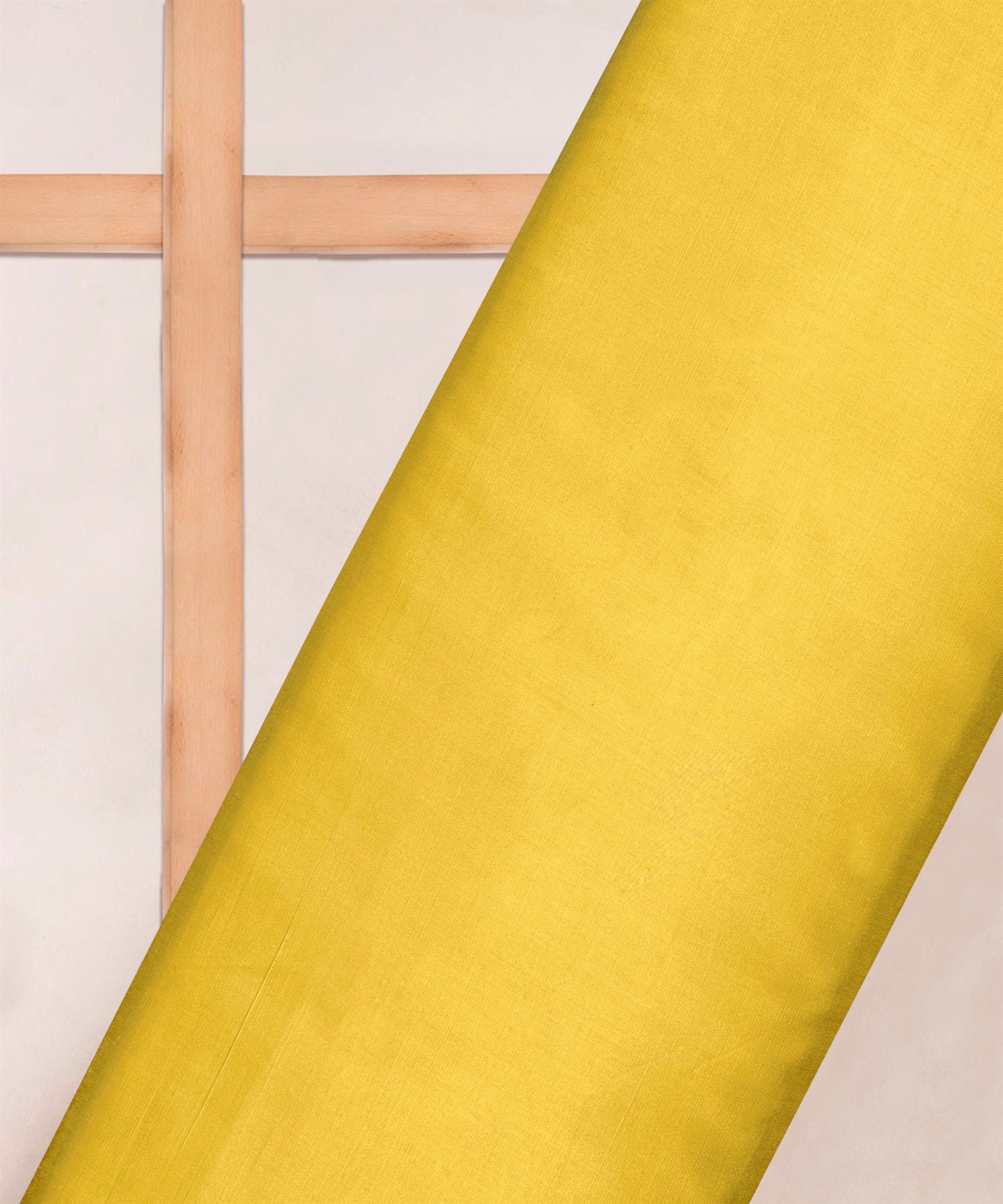 Yellow Plain Dyed Modal Satin Fabric