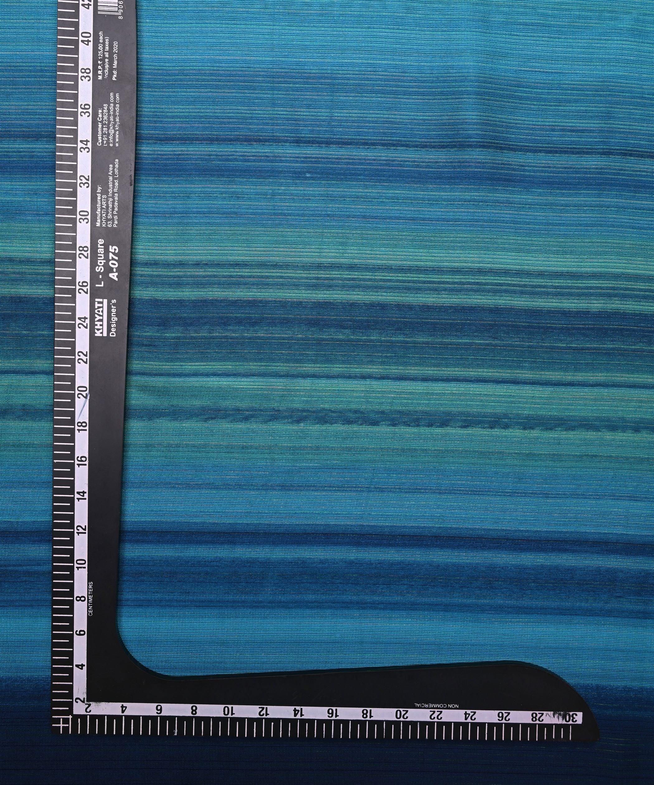 Aqua Blue Multi Shaded Georgette Fabric