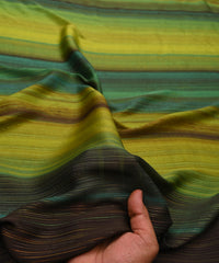Green Multi Shaded Georgette Fabric