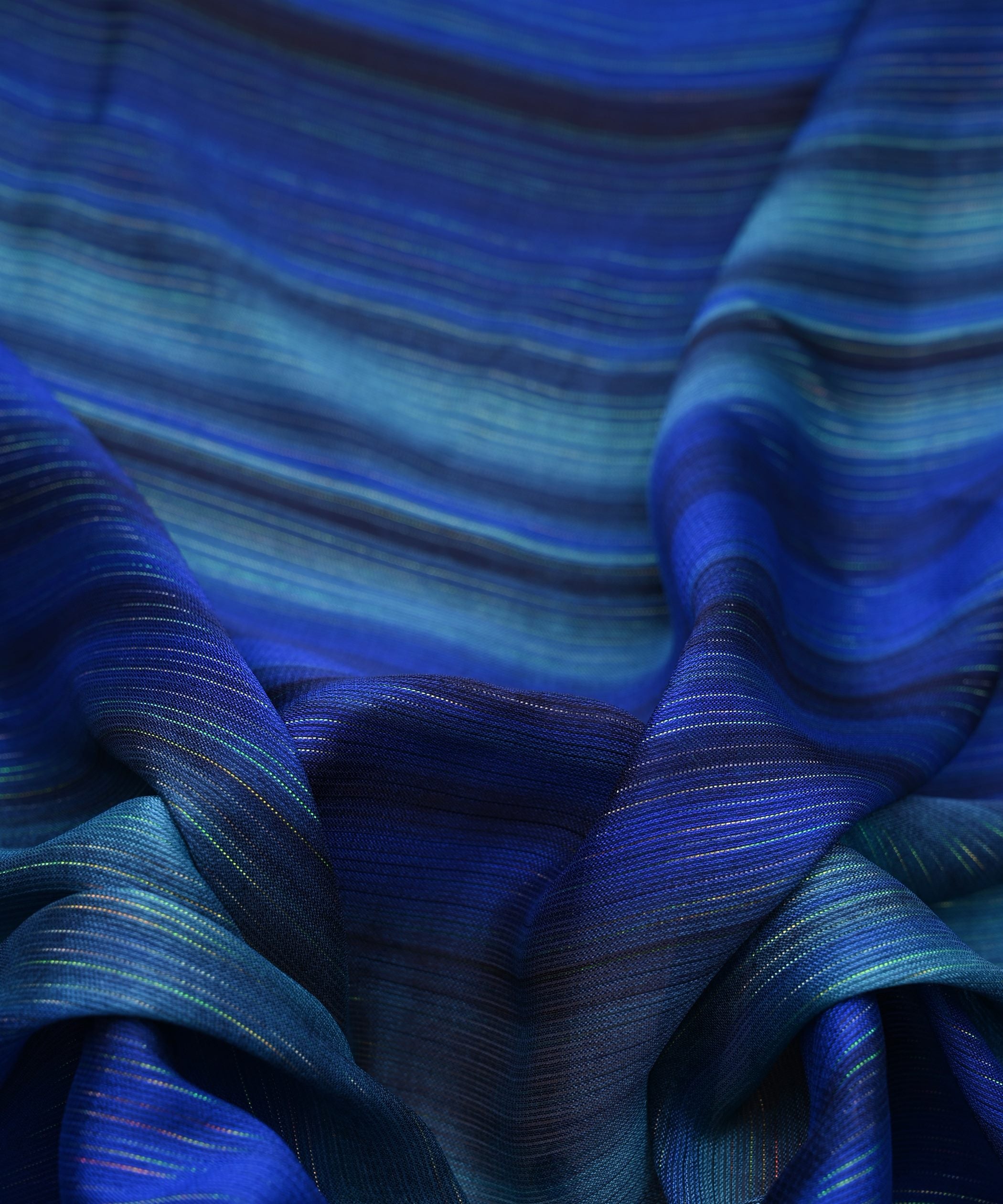 Royal Blue Multi Shaded Georgette Fabric