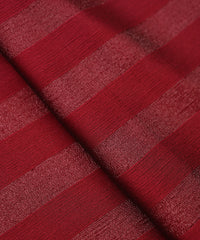 Red Ombre Shaded Chiffon Fabric with Zari Patta