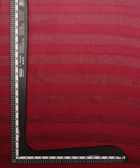 Red Ombre Shaded Chiffon Fabric with Zari Patta