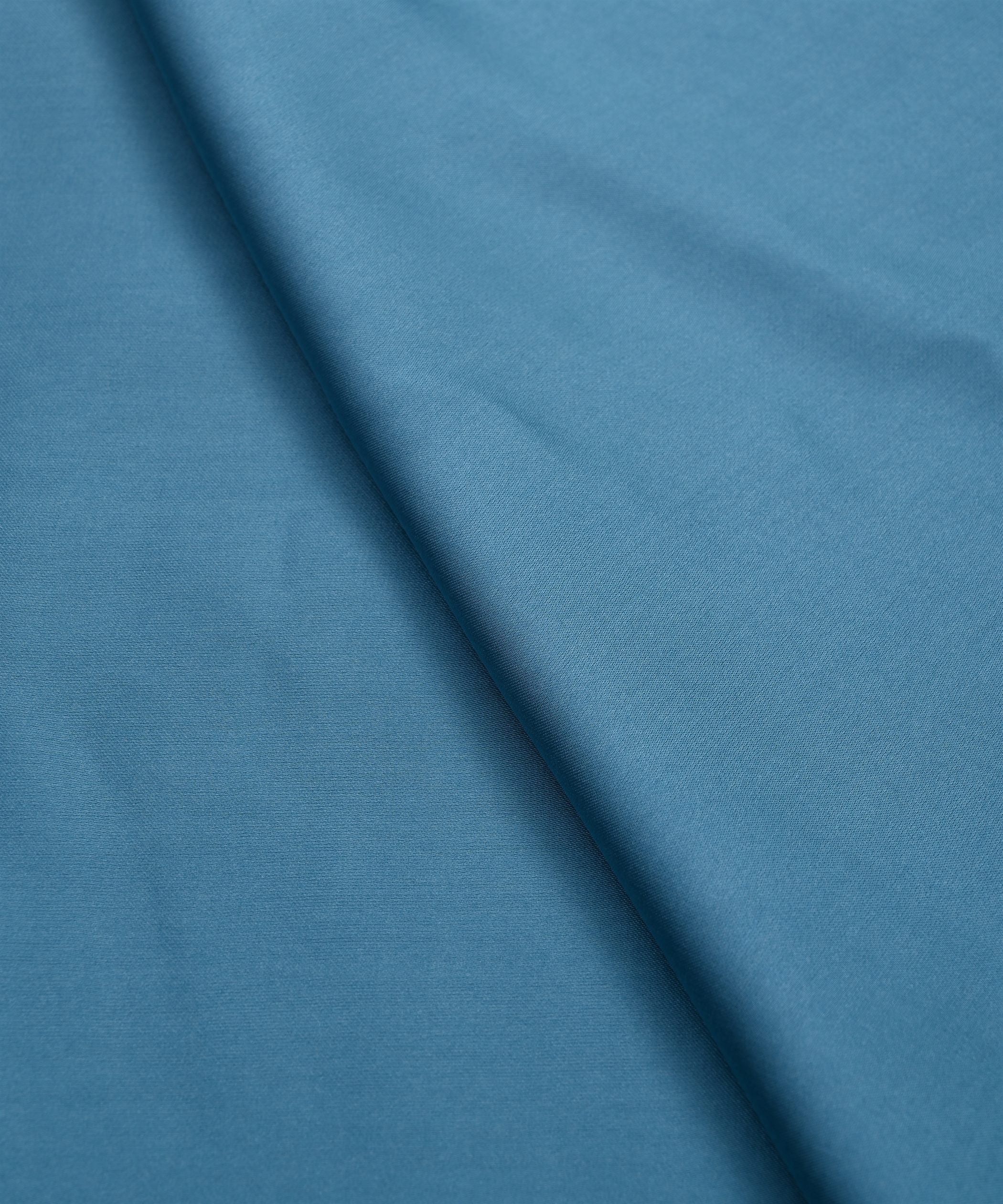Aqua Blue Ombre Shaded Satin Georgette Fabric