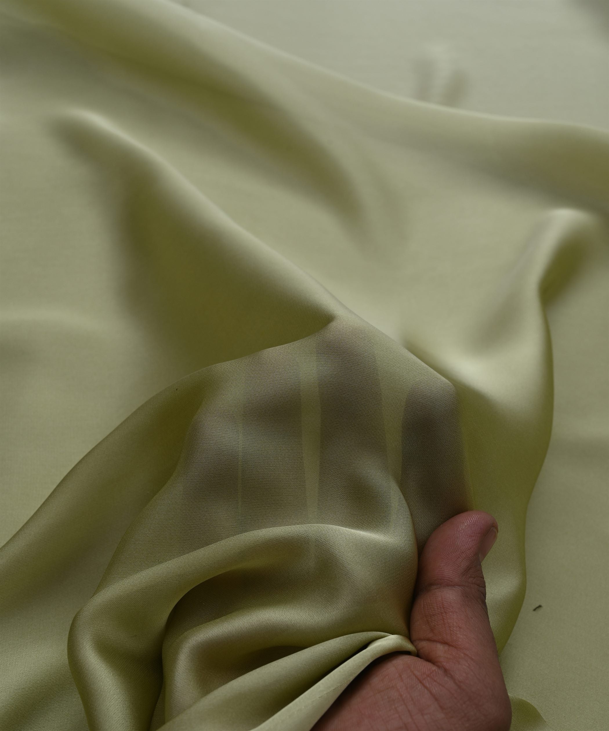 Olive Ombre Shaded Satin Georgette Fabric