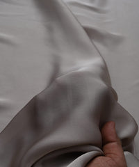Silver Ombre Shaded Satin Georgette Fabric