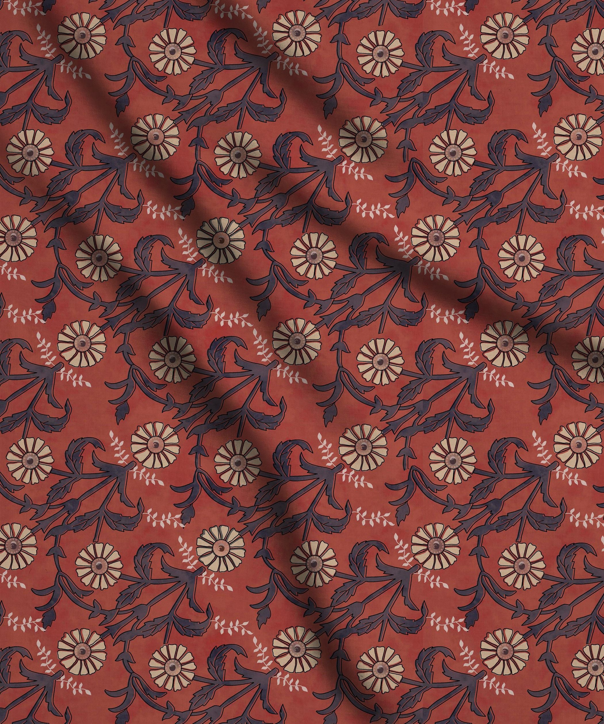 Orange-Beige Ajrakh Print