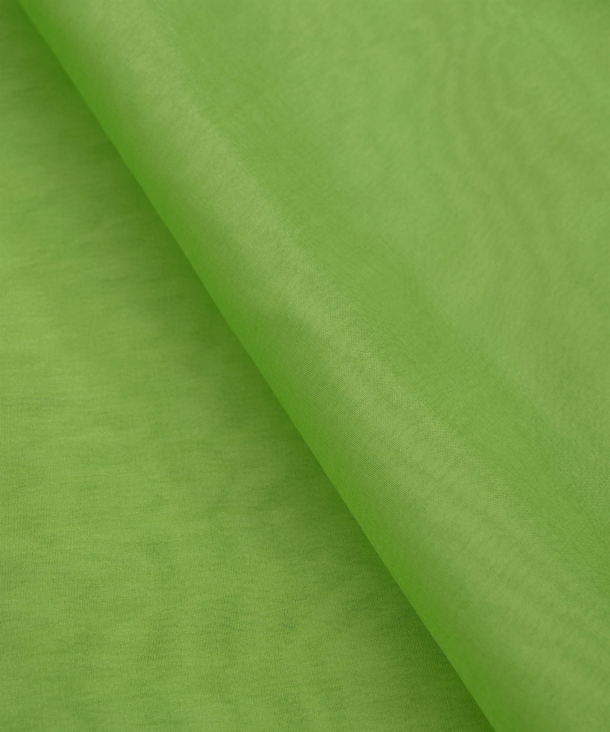 Apple Green Plain Dyed Organza Fabric