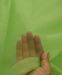 Apple Green Plain Dyed Organza Fabric